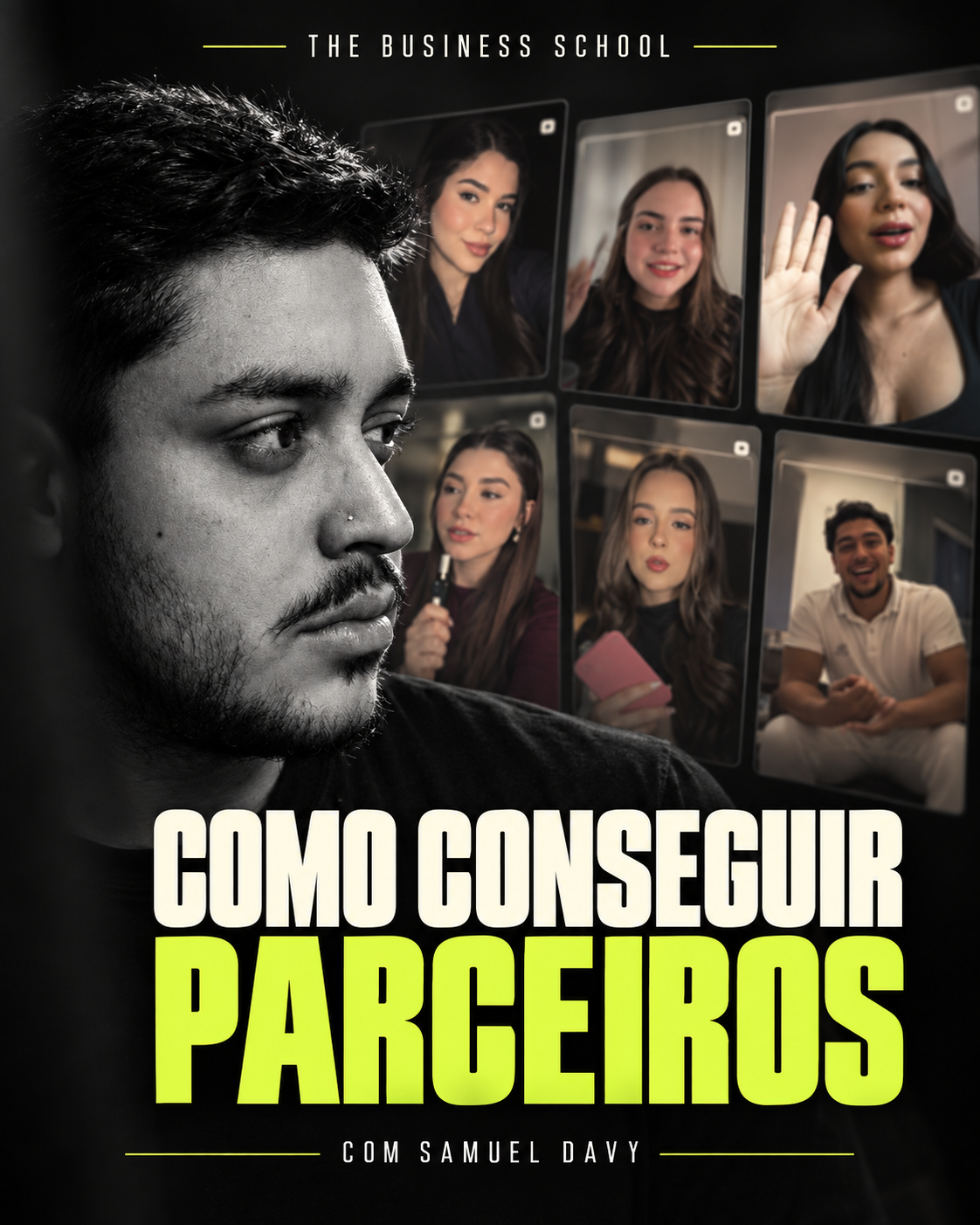 Capa da formação Como conseguir parceiros, com Samuel Davy